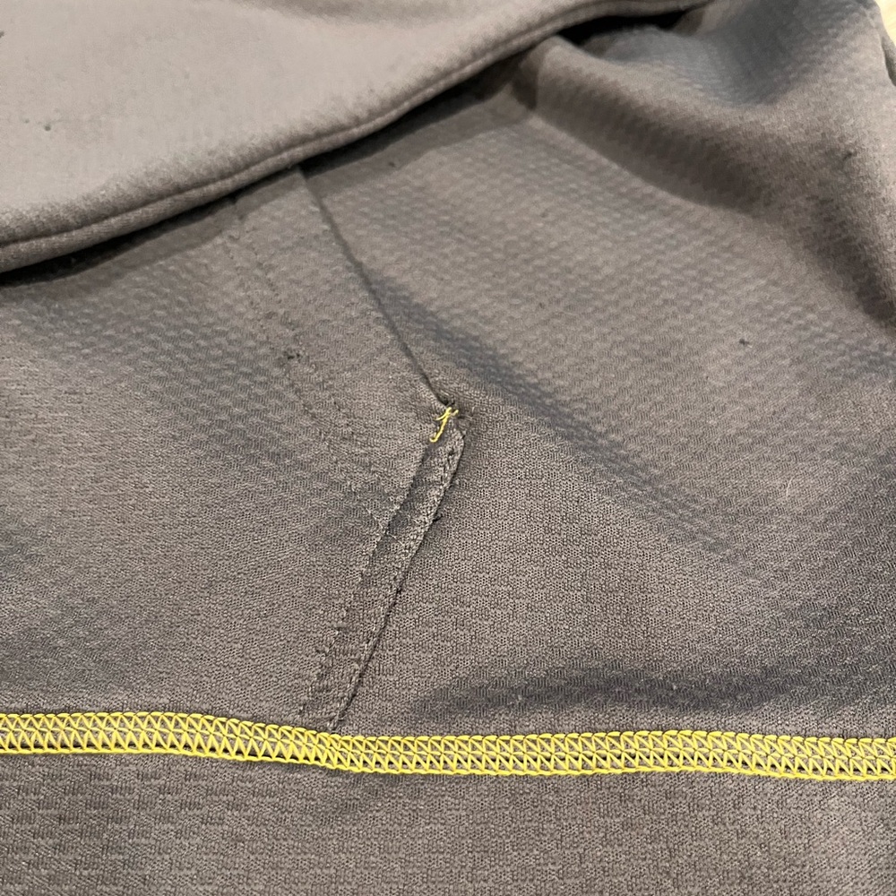 Under Armour Men's Charcoal Hoodie with Bright Yellow Details - Picture 4 of 8